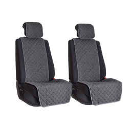 Комплект накидок на передние сиденья из алькантары (квадрат) Dark Grey