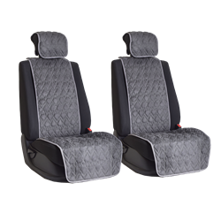 Комплект накидок на передние сиденья из алькантары (пики) Dark Grey