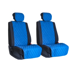 Комплект накидок на передние сиденья из алькантары (ромб) Blue