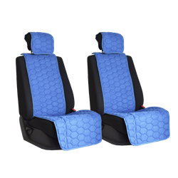 Комплект накидок на передние сиденья из алькантары (соты) Blue