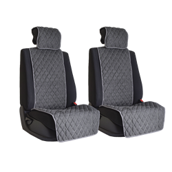 Комплект накидок на передние сиденья из алькантары (ромб) Dark Grey