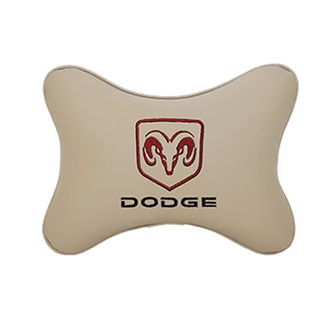 Подушка на подголовник экокожа Beige DODGE