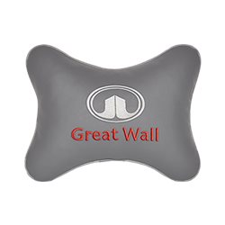 Подушка на подголовник экокожа L.Grey GREAT WALL