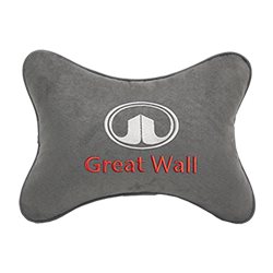 Подушка на подголовник алькантара L.Grey GREAT WALL