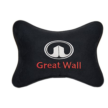 Подушка на подголовник алькантара Black GREAT WALL