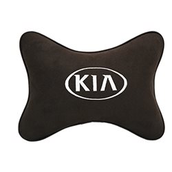 Подушка на подголовник алькантара Coffee (белая) KIA