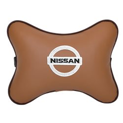Подушка на подголовник экокожа Fox NISSAN