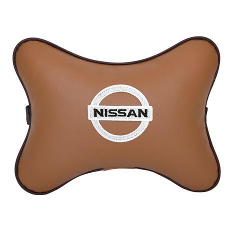 Подушка на подголовник экокожа Fox NISSAN