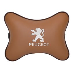 Подушка на подголовник экокожа Fox (белая) PEUGEOT