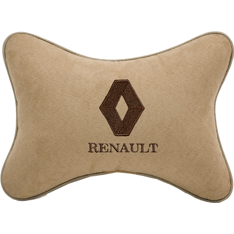 Подушка на подголовник алькантара Beige (коричневая) RENAULT