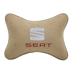 Подушка на подголовник алькантара Beige SEAT