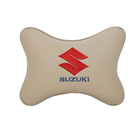 Подушка на подголовник экокожа Beige SUZUKI