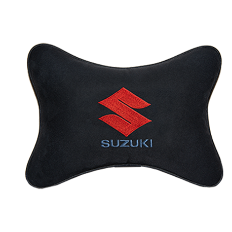 Подушка на подголовник алькантара Black SUZUKI