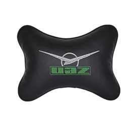 Подушка на подголовник экокожа Black UAZ