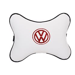 Подушка на подголовник экокожа Milk (красная) VW
