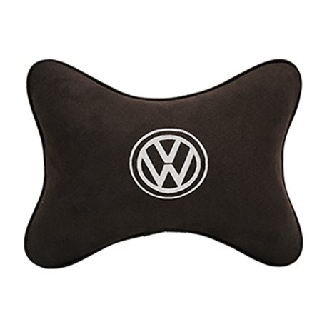 Подушка на подголовник алькантара Coffee (белая) VW