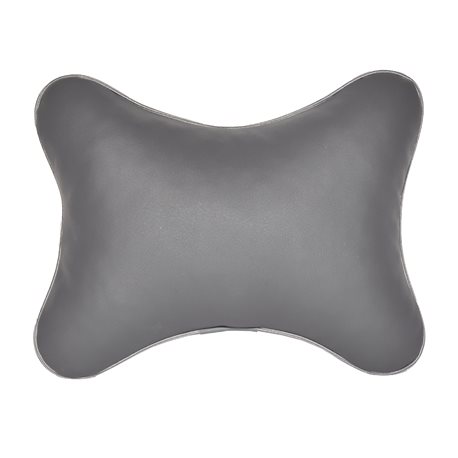 Подушка на подголовник из экокожи (гладкая) L.Grey