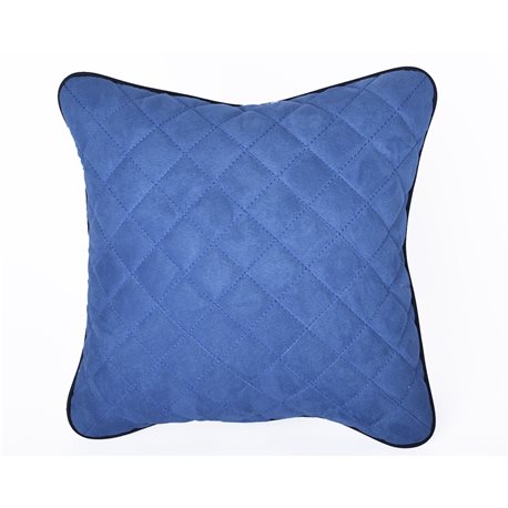 Подушка декоративная из алькантары однотонная Blue
