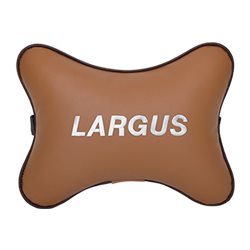 Подушка на подголовник экокожа Fox c логотипом автомобиля LADA Largus