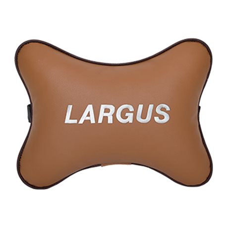 Подушка на подголовник экокожа Fox c логотипом автомобиля LADA Largus