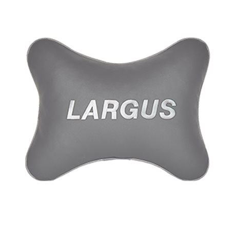 Подушка на подголовник экокожа L.Grey c логотипом автомобиля LADA Largus