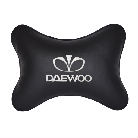 Подушка на подголовник экокожа Black DAEWOO