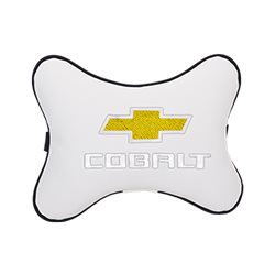 Подушка на подголовник экокожа Milk c логотипом автомобиля CHEVROLET Cobalt