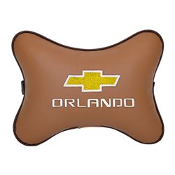 Подушка на подголовник экокожа Fox c логотипом автомобиля CHEVROLET Orlando