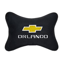 Подушка на подголовник алькантара Black c логотипом автомобиля CHEVROLET Orlando