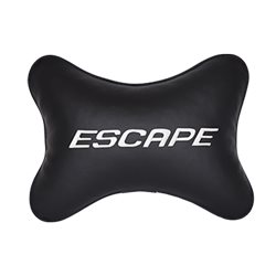 Подушка на подголовник экокожа Black с логотипом автомобиля FORD Escape