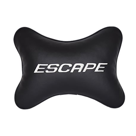 Подушка на подголовник экокожа Black с логотипом автомобиля FORD Escape