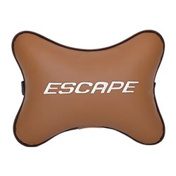 Подушка на подголовник экокожа Fox с логотипом автомобиля FORD Escape