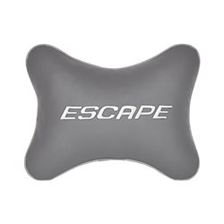 Подушка на подголовник экокожа L.Grey с логотипом автомобиля FORD Escape