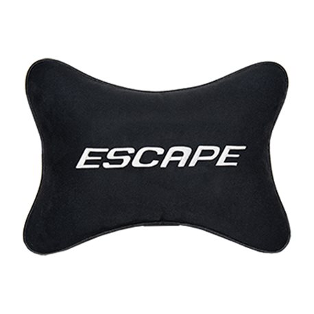 Подушка на подголовник алькантара Black с логотипом автомобиля FORD Escape