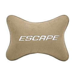 Подушка на подголовник алькантара Beige с логотипом автомобиля FORD Escape