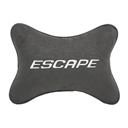 Подушка на подголовник алькантара D.Grey с логотипом автомобиля FORD Escape