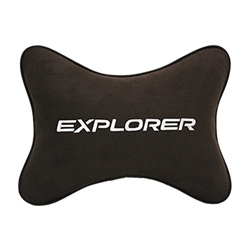 Подушка на подголовник алькантара Coffee с логотипом автомобиля FORD Explorer