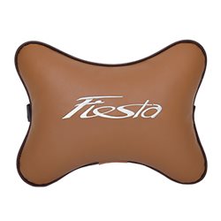 Подушка на подголовник экокожа Fox с логотипом автомобиля FORD Fiesta