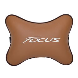 Подушка на подголовник экокожа Fox с логотипом автомобиля FORD Focus
