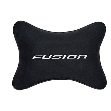 Подушка на подголовник алькантара Black с логотипом автомобиля FORD Fusion