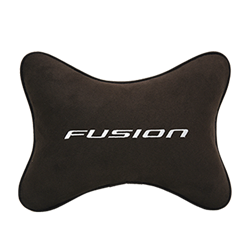 Подушка на подголовник алькантара Coffee с логотипом автомобиля FORD Fusion