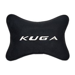 Подушка на подголовник алькантара Black с логотипом автомобиля FORD Kuga