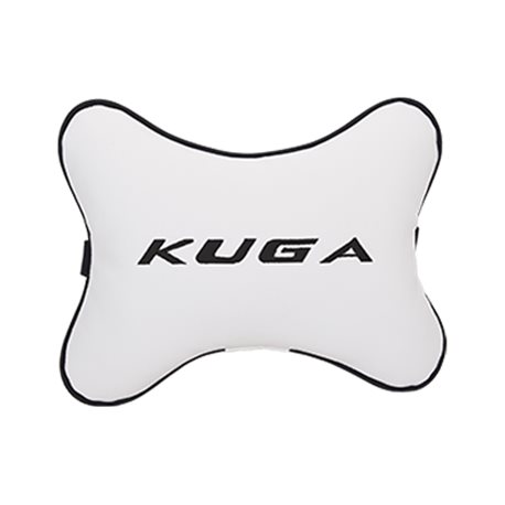 Подушка на подголовник экокожа Milk с логотипом автомобиля FORD Kuga