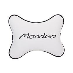 Подушка на подголовник экокожа Milk с логотипом автомобиля FORD Mondeo