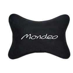 Подушка на подголовник алькантара Black с логотипом автомобиля FORD Mondeo