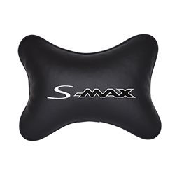 Подушка на подголовник экокожа Black с логотипом автомобиля FORD S-Max