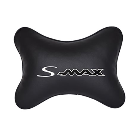Подушка на подголовник экокожа Black с логотипом автомобиля FORD S-Max