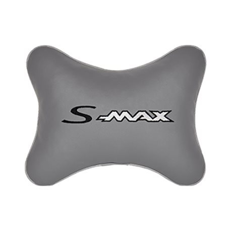 Подушка на подголовник экокожа L.Grey с логотипом автомобиля FORD S-Max