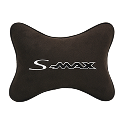 Подушка на подголовник алькантара Coffee с логотипом автомобиля FORD S-Max