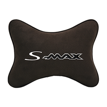 Подушка на подголовник алькантара Coffee с логотипом автомобиля FORD S-Max